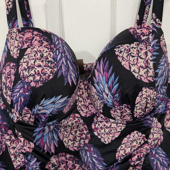 Torrid Pineapple Push-Up Demi Slim Fix Swimsuit in Size 5S (28 & Short) - Picture 5 of 16